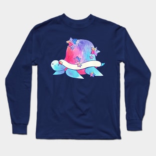 Rainbow Star Turtle Watercolor Long Sleeve T-Shirt
